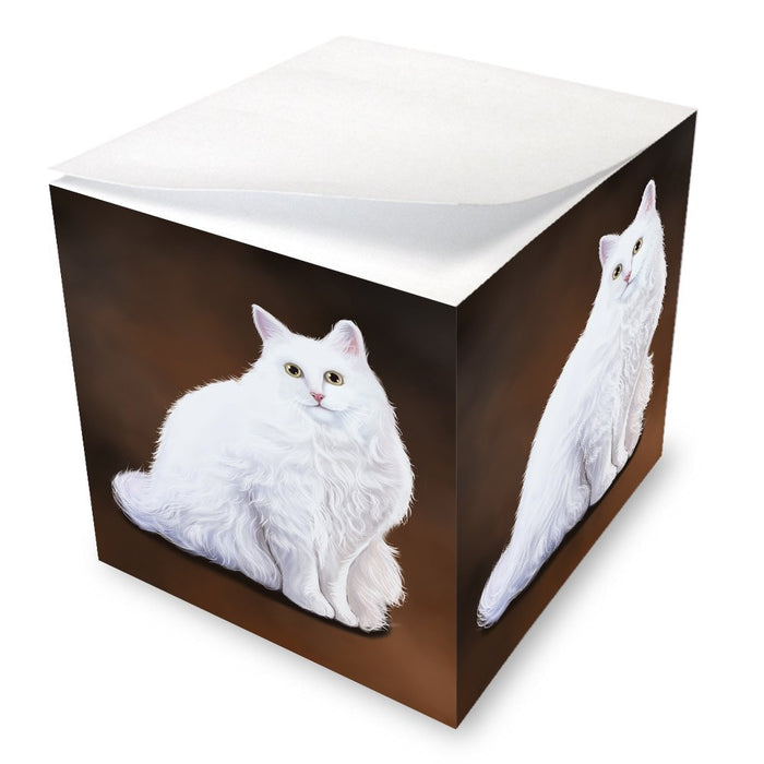 Turkish Angora Cat Note Cube