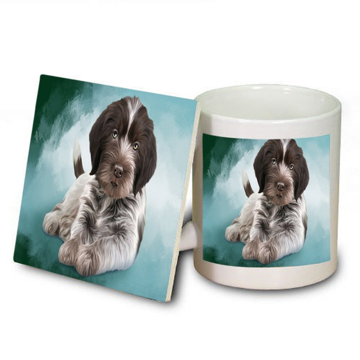 Wirehaired Pointing Griffon Dog Mug and Coaster Set