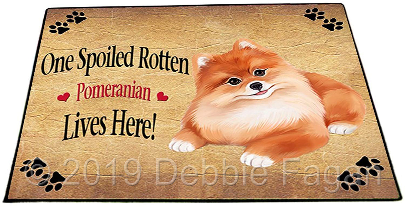 Pomeranian Spoiled Rotten Dog Indoor/Outdoor Floormat