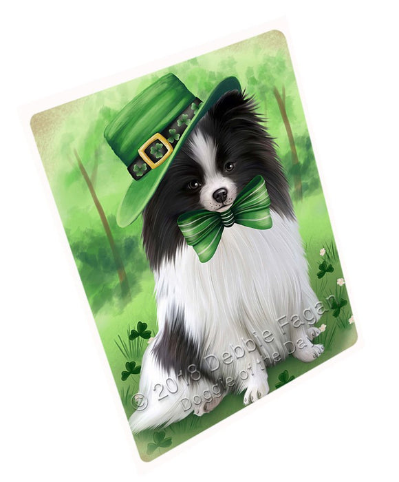 St. Patricks Day Irish Portrait Pomeranian Dog Tempered Cutting Board C51543