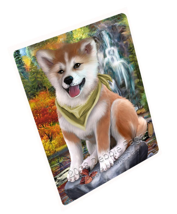 Scenic Waterfall Shiba Inu Dog Large Refrigerator / Dishwasher Magnet RMAG56790
