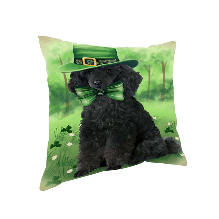 St. Patricks Day Irish Portrait Poodle Dog Pillow PIL52792