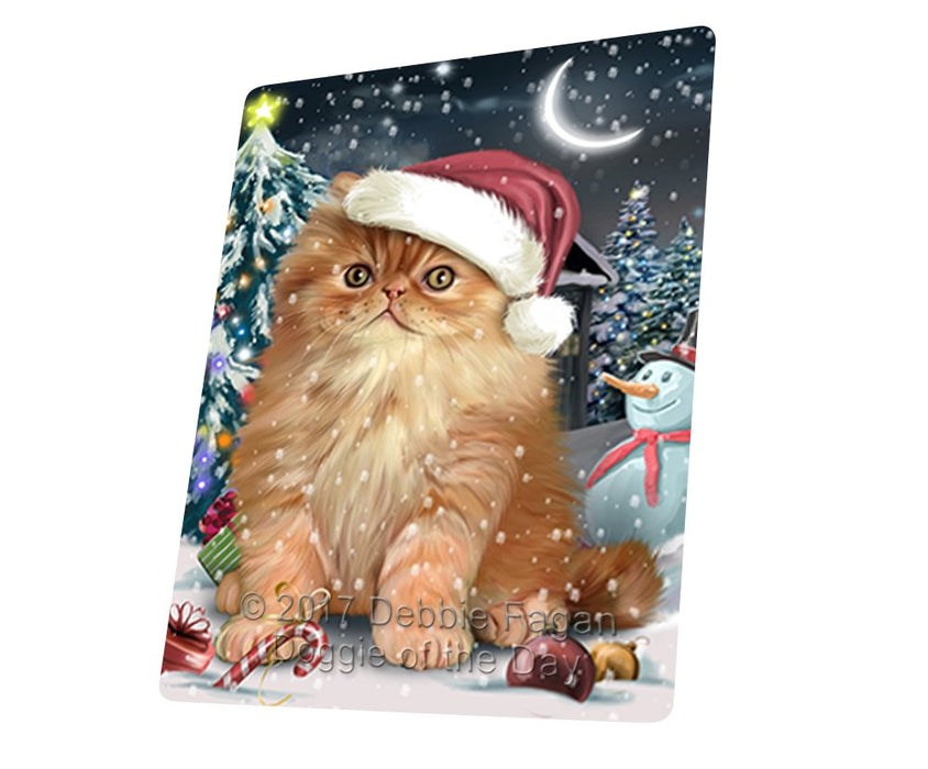 Have A Holly Jolly Christmas Persian Cat In Holiday Background Magnet Mini (3.5" x 2") D201