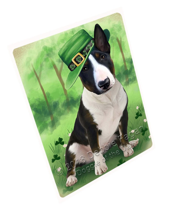 St. Patricks Day Irish Portrait Bull Terrier Dog Large Refrigerator / Dishwasher Magnet RMAG52206