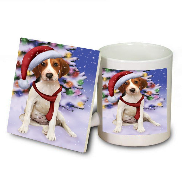 Winter Wonderland Treeing Walker Coonhound Dog Christmas Mug and Coaster Set MUC0759