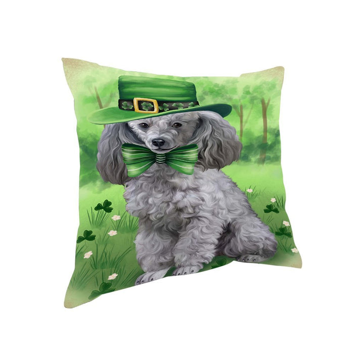 St. Patricks Day Irish Portrait Poodle Dog Pillow PIL52788