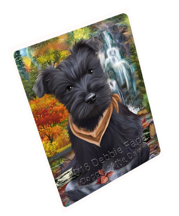 Scenic Waterfall Scottish Terrier Dog Tempered Cutting Board C52371