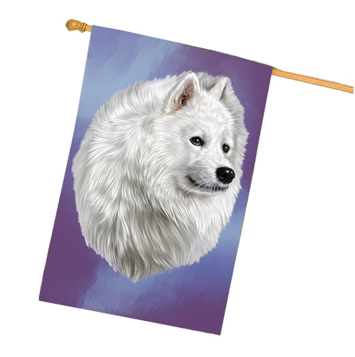 Samoyed Dog House Flag