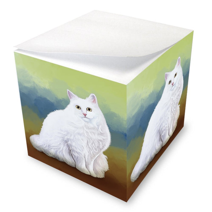 Turkish Angora Cat Note Cube