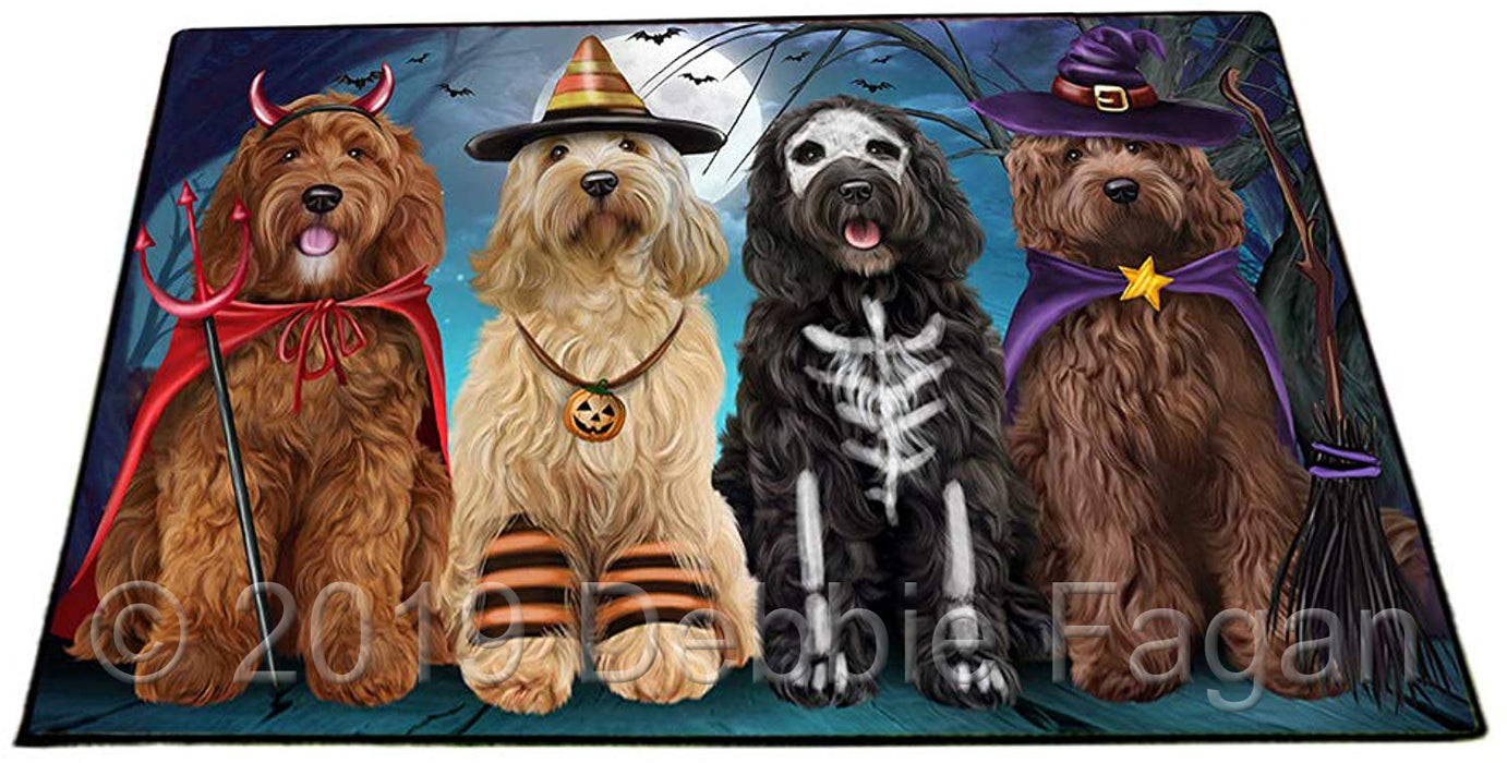 Happy Halloween Trick or Treat Cockapoo Dog Floormat FLMS51801