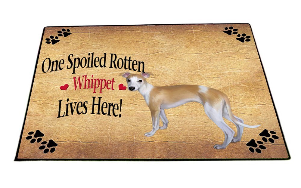 Spoiled Rotten Whippet Puppy Dog Indoor/Outdoor Floormat