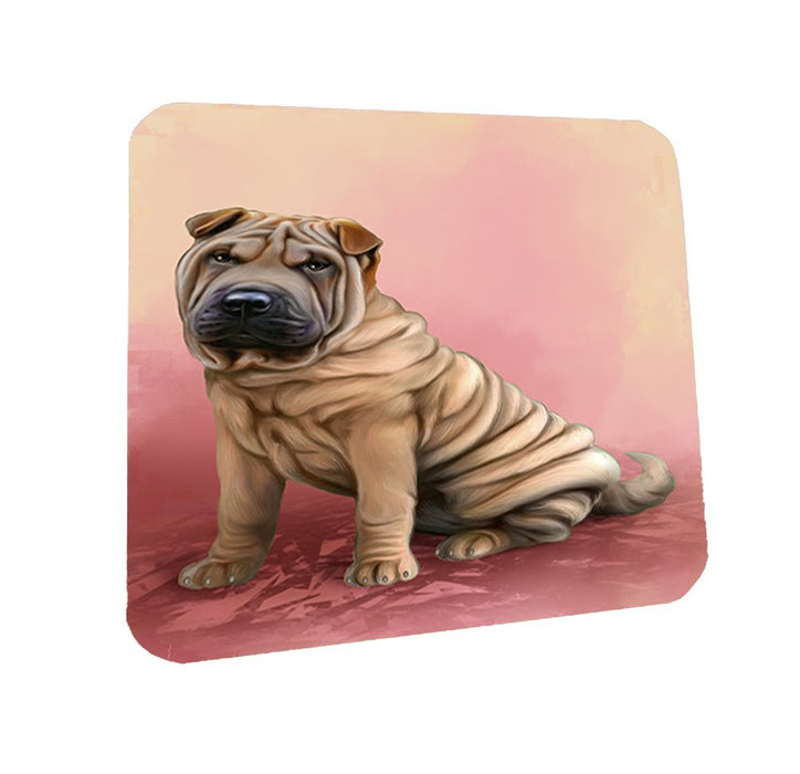 Shar Pei Dog Coasters Set of 4