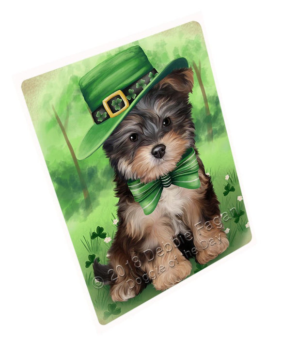 St. Patricks Day Irish Portrait Yorkipoo Dog Large Refrigerator / Dishwasher Magnet RMAG55590