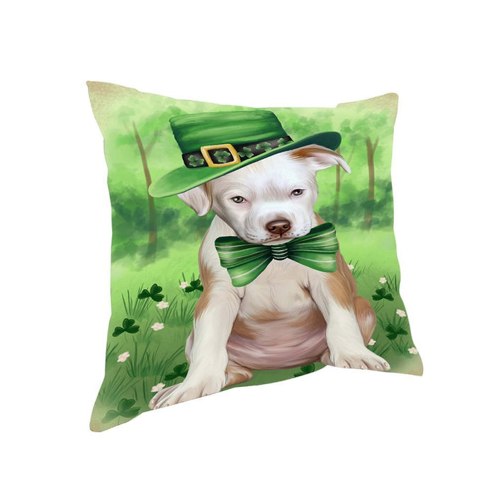 St. Patricks Day Irish Portrait Pit Bull Dog Pillow PIL52744