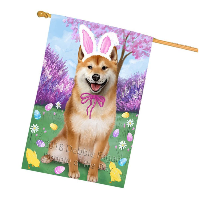 Shiba Inu Dog Easter Holiday House Flag FLG49363