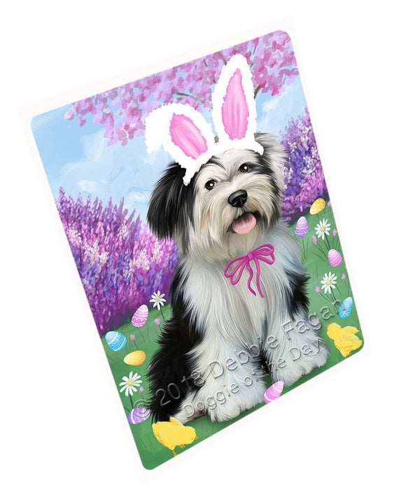 Tibetan Terrier Dog Easter Holiday Tempered Cutting Board C52113