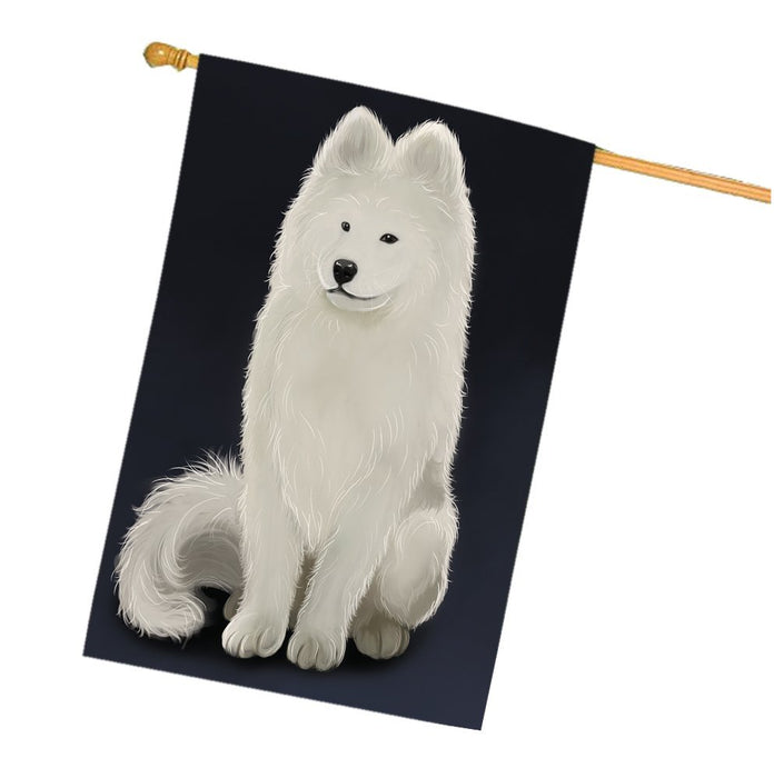 Samoyed Dog House Flag