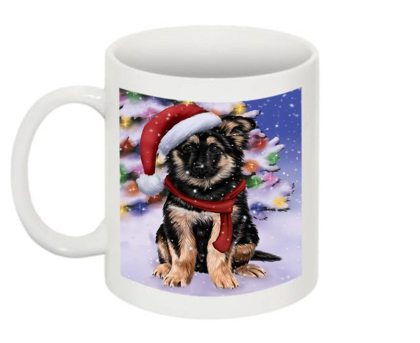 Winter Wonderland German Shepherd Dog Christmas Mug CMG0593