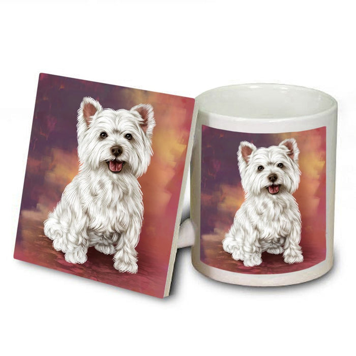 West Highland Terriers Adult Dog Mug and Coaster Set