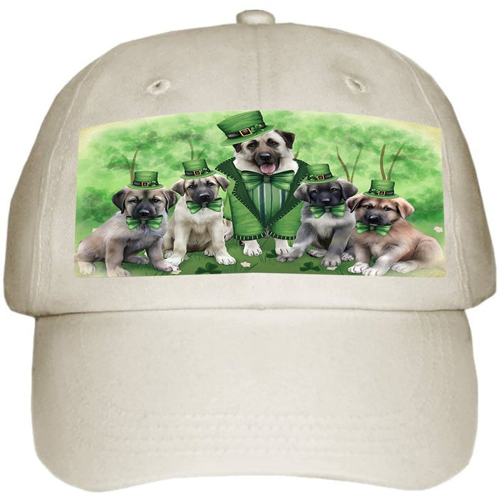St. Patricks Day Irish Family Portrait Anatolian Shepherds Dog Ball Hat Cap HAT49095
