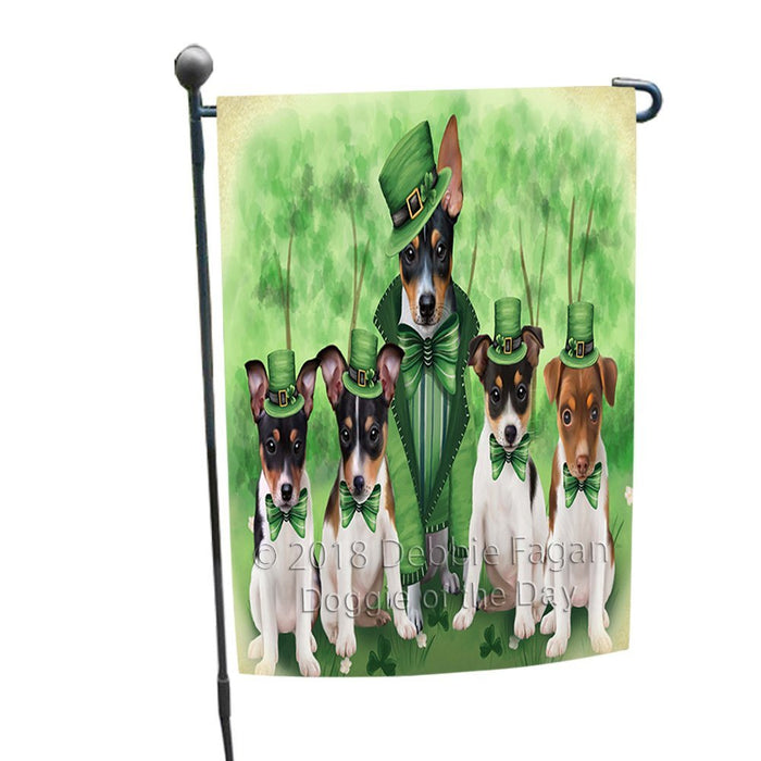 St. Patricks Day Irish Family Portrait Rat Terriers Dog Garden Flag GFLG49149