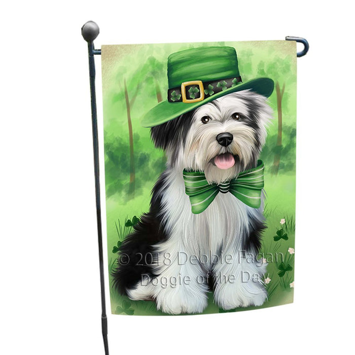 St. Patricks Day Irish Portrait Tibetan Terrier Dog Garden Flag GFLG49197