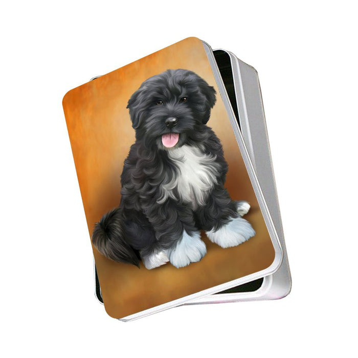 Tibetan Terrier Dog Photo Storage Tin