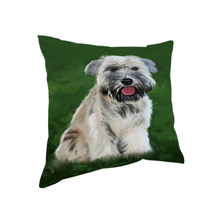 Soft Coated Wheaten Terrier Dog Throw Pillow D494