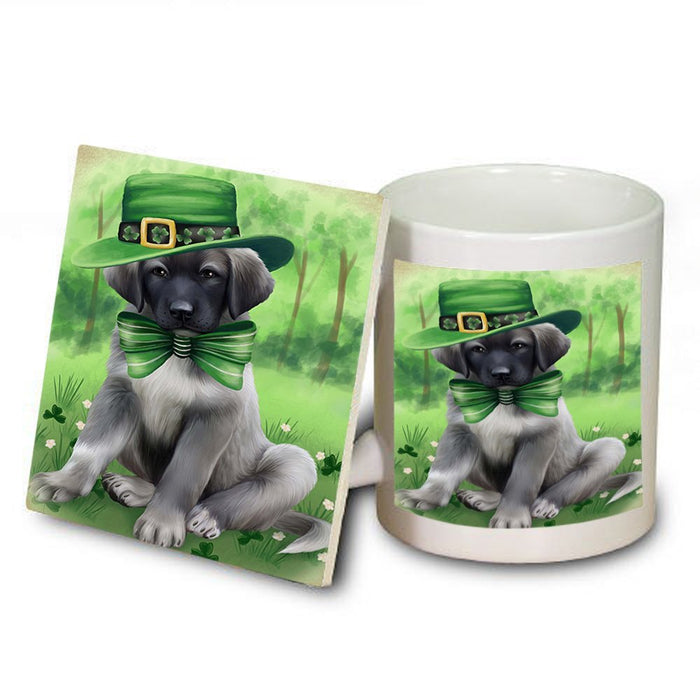 St. Patricks Day Irish Portrait Anatolian Shepherd Dog Mug and Coaster Set MUC48447