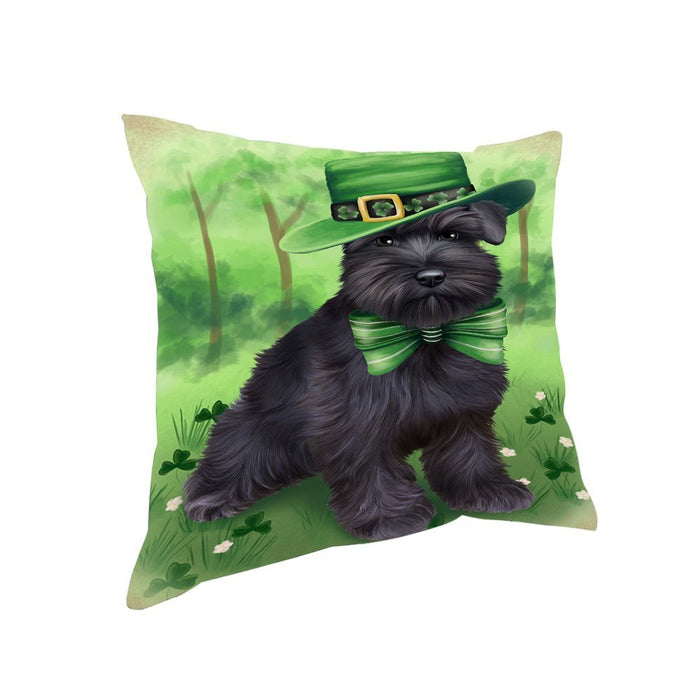 St. Patricks Day Irish Portrait Schnauzer Dog Pillow PIL52888