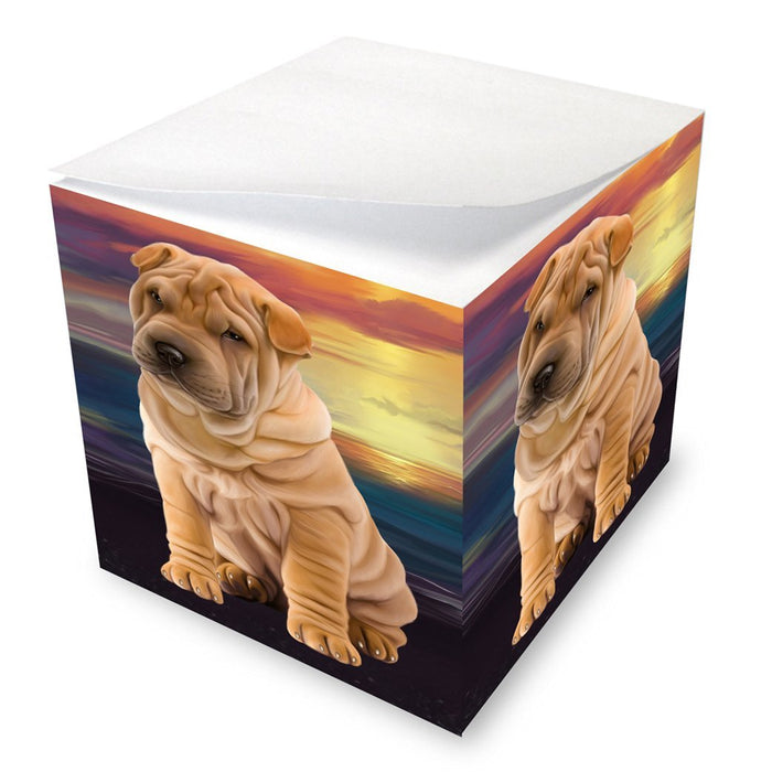 Shar-Pei Dog Note Cube