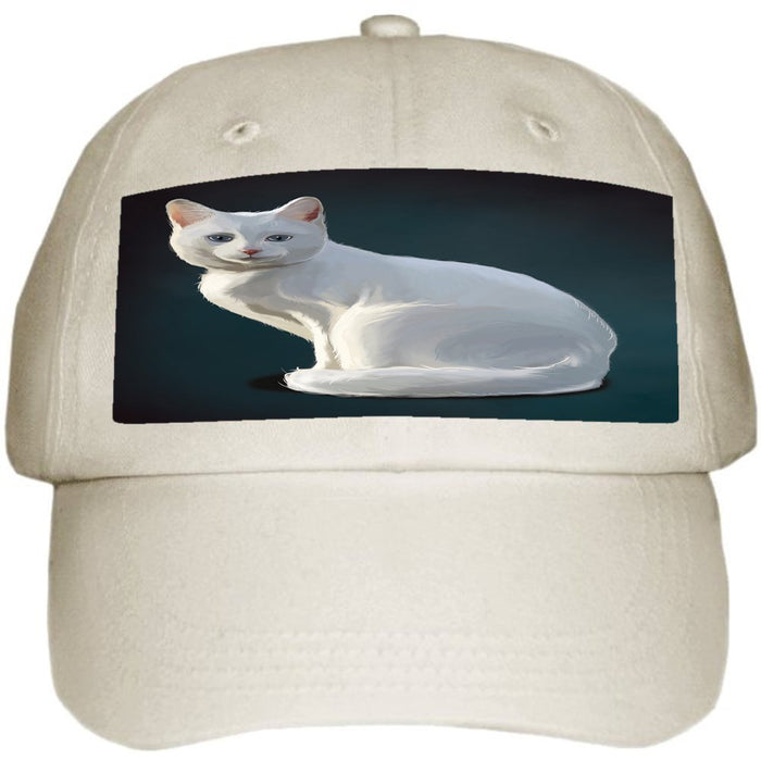 White Albino Cat Ball Hat Cap Off White