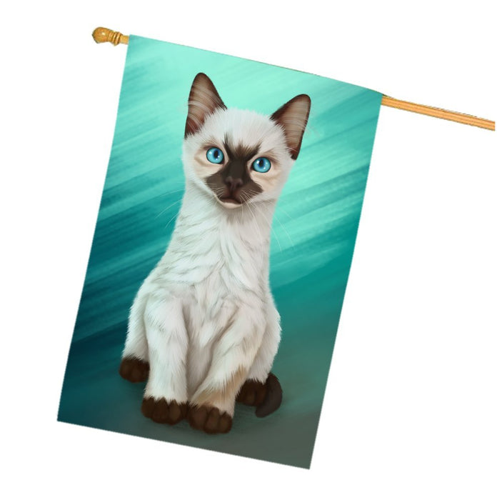 Siamese Kitten Cat House Flag