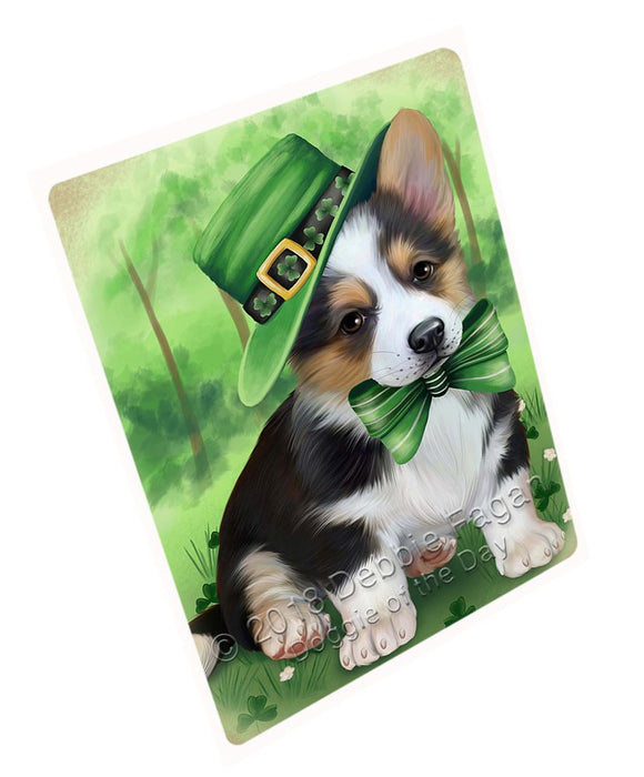 St. Patricks Day Irish Portrait Corgie Dog Magnet Mini (3.5" x 2") MAG50235
