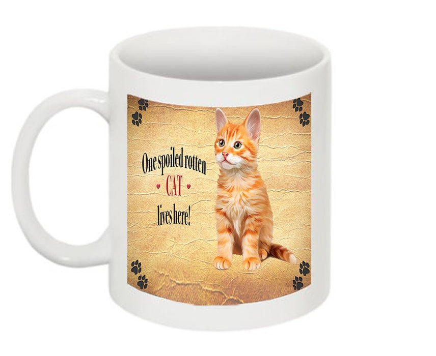 Tabby Orange Spoiled Rotten Cat Mug