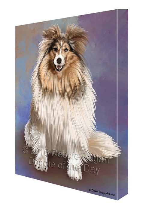 Shetland Sheepdogs Adult Dog Painting Printed on Canvas Wall Art
