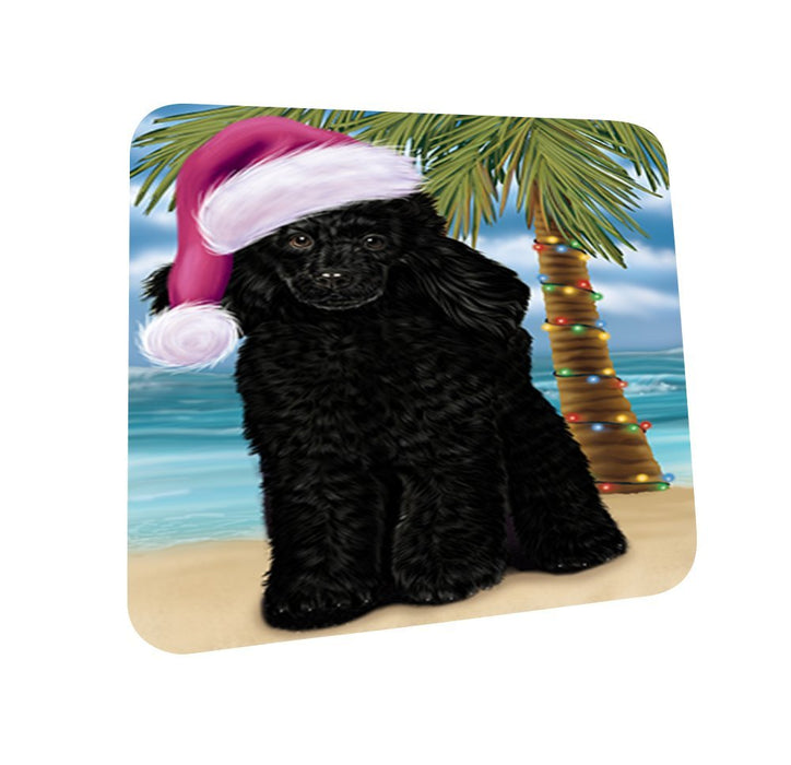 Summertime Poodle Dog on Beach Christmas Coasters CST582 (Set of 4)