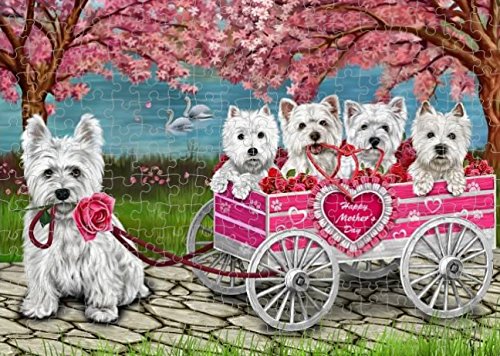 Westies Mother's Day Dogs Puzzle with Photo Tin