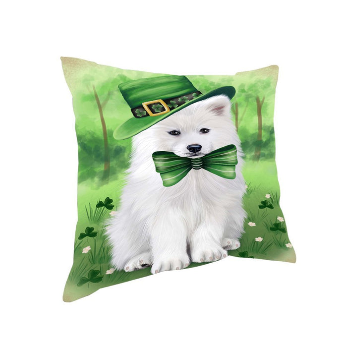 St. Patricks Day Irish Portrait Samoyed Dog Pillow PIL52872