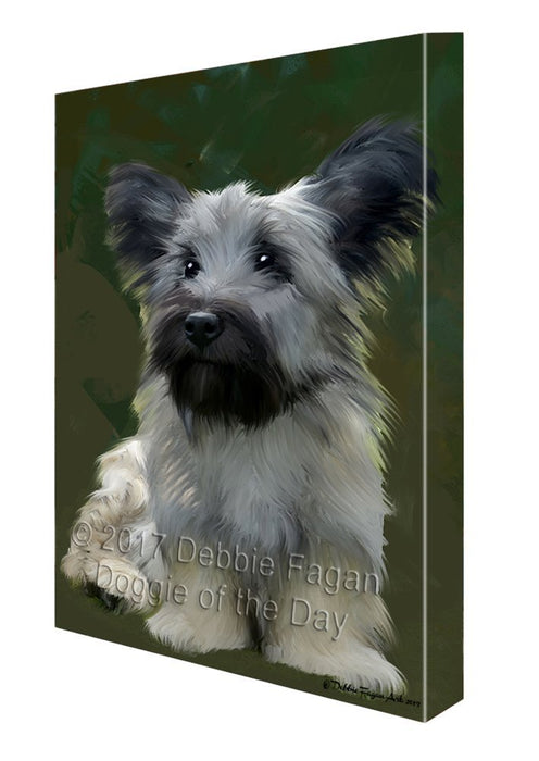 Skye Terrier Dog Wall Art Canvas