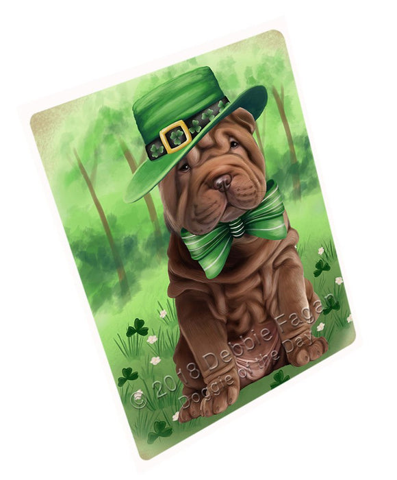 St. Patricks Day Irish Portrait Shar Pei Dog Magnet Mini (3.5" x 2") MAG51669