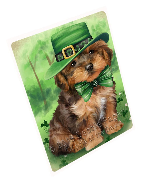 St. Patricks Day Irish Portrait Yorkipoo Dog Large Refrigerator / Dishwasher Magnet RMAG55596