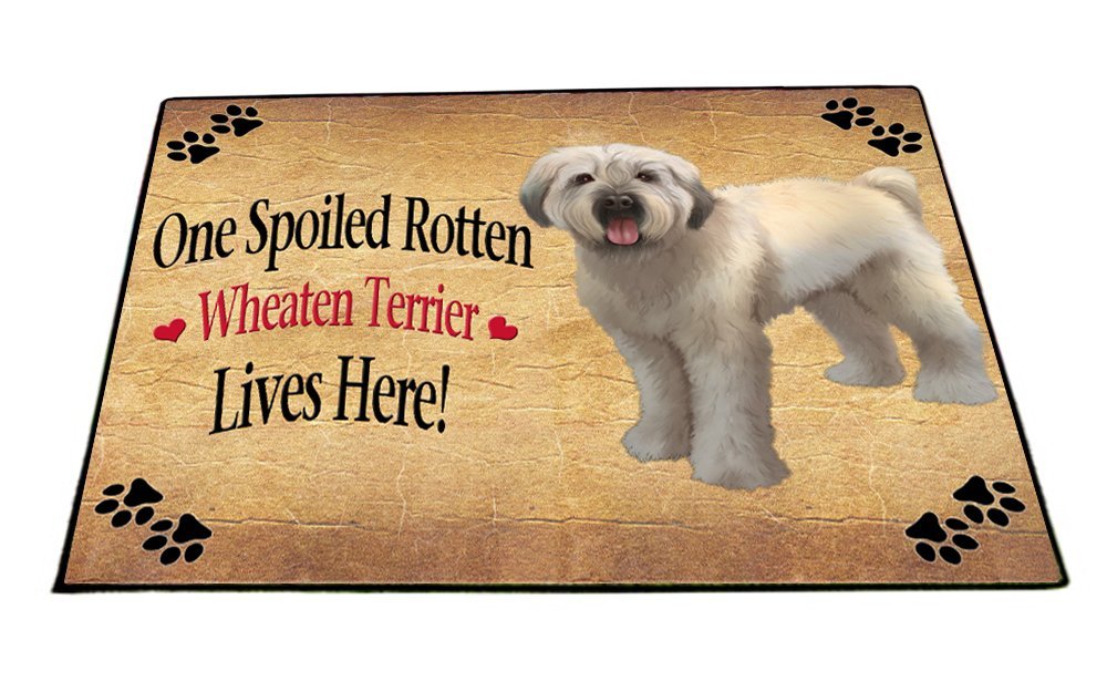 Spoiled Rotten Wheaten Terrier Dog Indoor/Outdoor Floormat