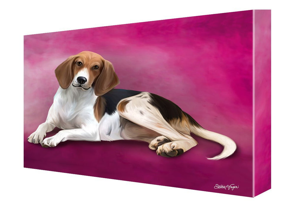 Treeing Walker Coonhound Dog Painting Printed on Canvas Wall Art Signed