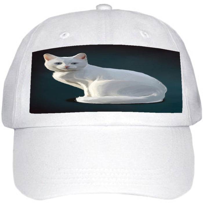 White Albino Cat Ball Hat Cap Off White