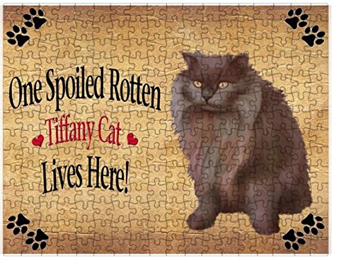 Spoiled Rotten Tiffany Cat Puzzle with Photo Tin