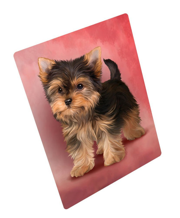 Yorkshire Terrier Puppy Dog Tempered Cutting Board