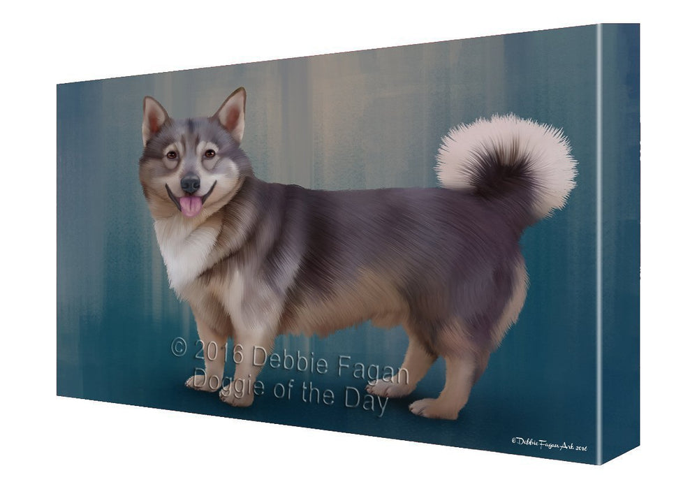 Swedish Vallhund Dog Painting Printed on Canvas Wall Art
