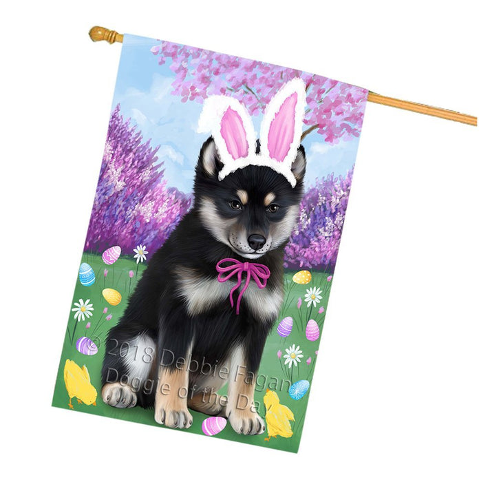 Shiba Inu Dog Easter Holiday House Flag FLG49366