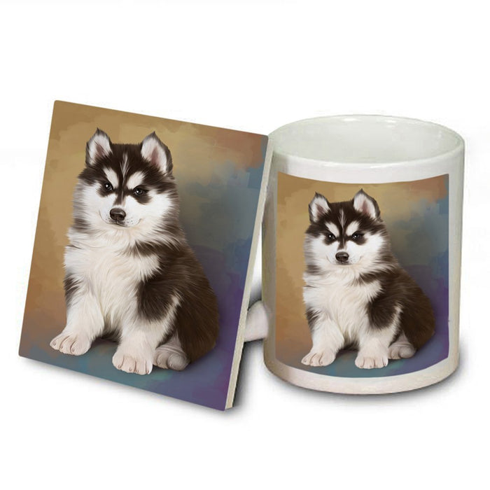 Siberian Husky Dog Mug and Coaster Set